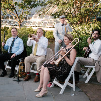 Baby Soda Jazz Band playing an outdoor wedding in NYC Manhattan Brooklyn