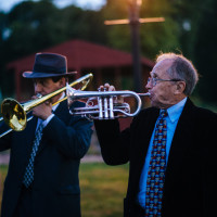 clarinet, drums, and banjo player from Baby Soda Jazz Band Weddings